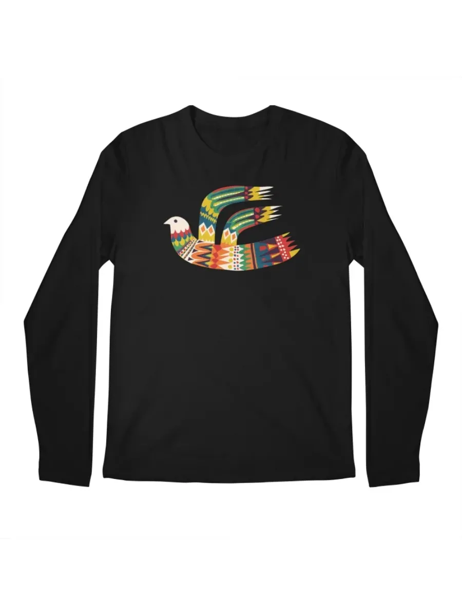 Colorful Tribal Bird Graphic T-Shirt