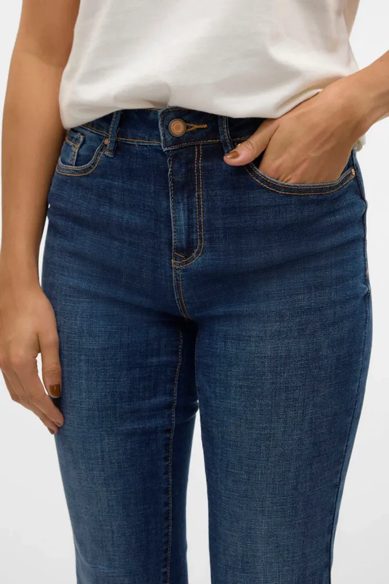 Mid Rise Straight Slim Fit Jeans