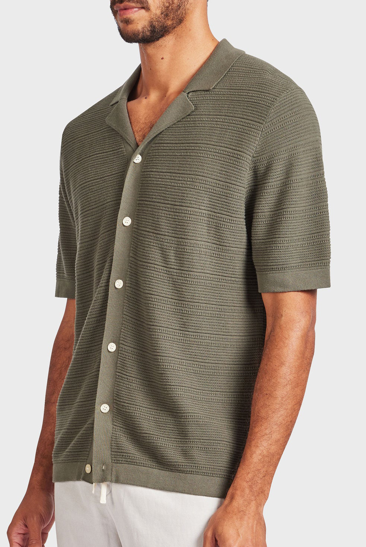 Monterey Knit SS Shirt-Natural