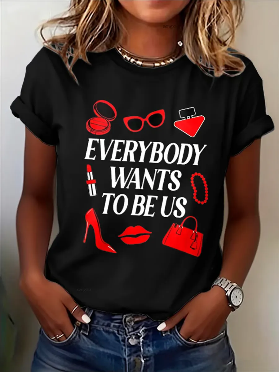 Women's Casual Print Short-Sleeve T-Shirt