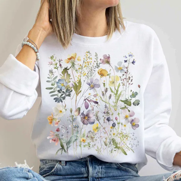 Cottagecore Wildflowers Sweatshirt