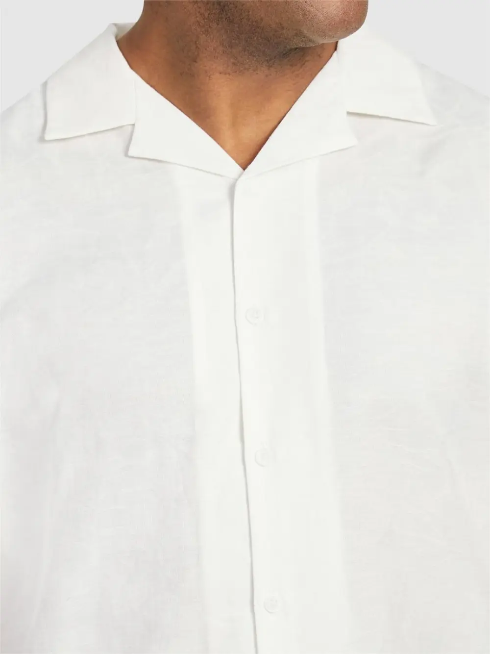 White Casual Loose-Fit Short Sleeve Shirts