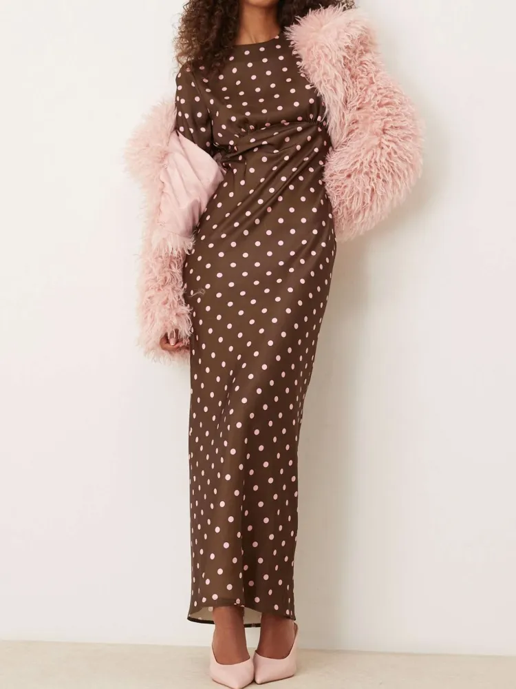 Polka Dot Long Sleeve Dress