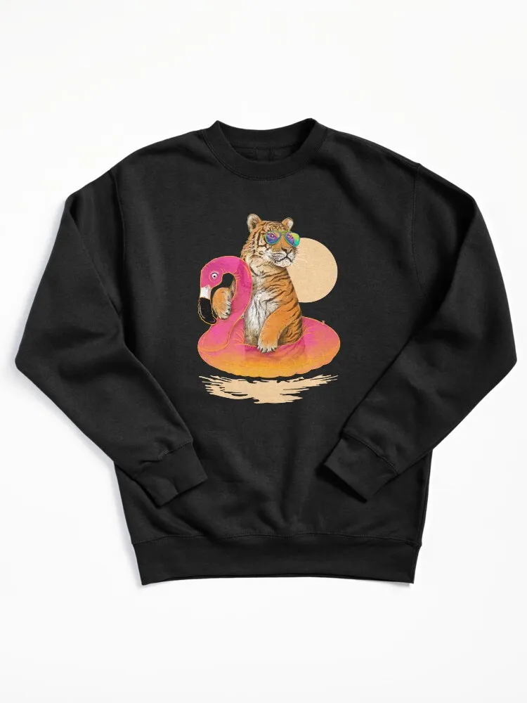 Flamingo Tiger Pullover Sweatshirt