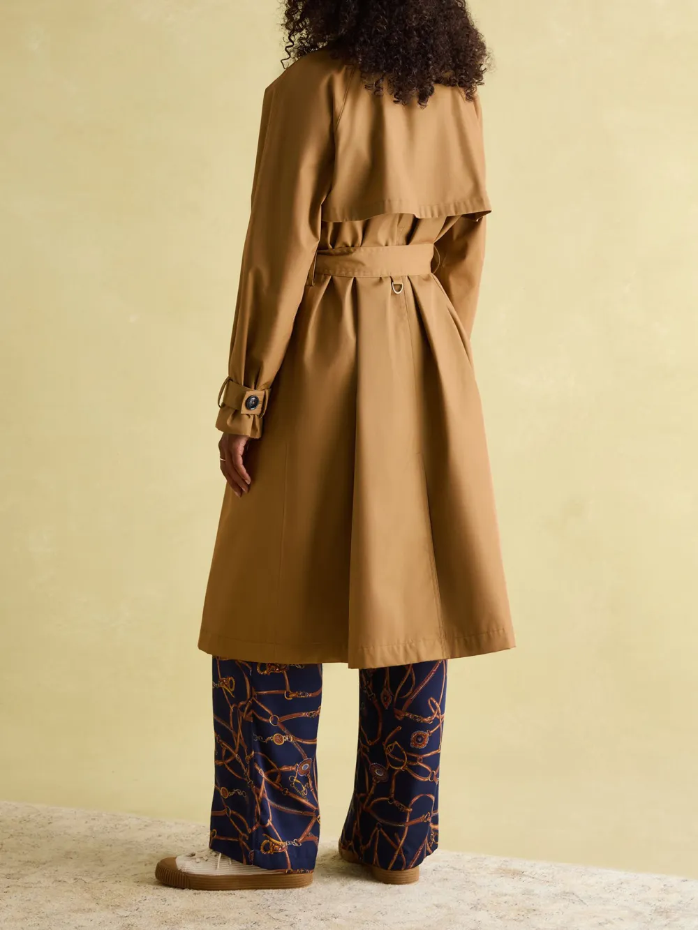 Daily Brown Waterproof Belted Trench Coat