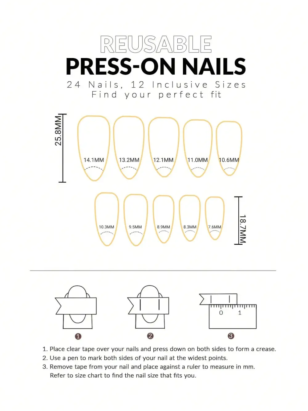 Nailhour 24Pcs Medium Almond Dot Glitter Press On Nails