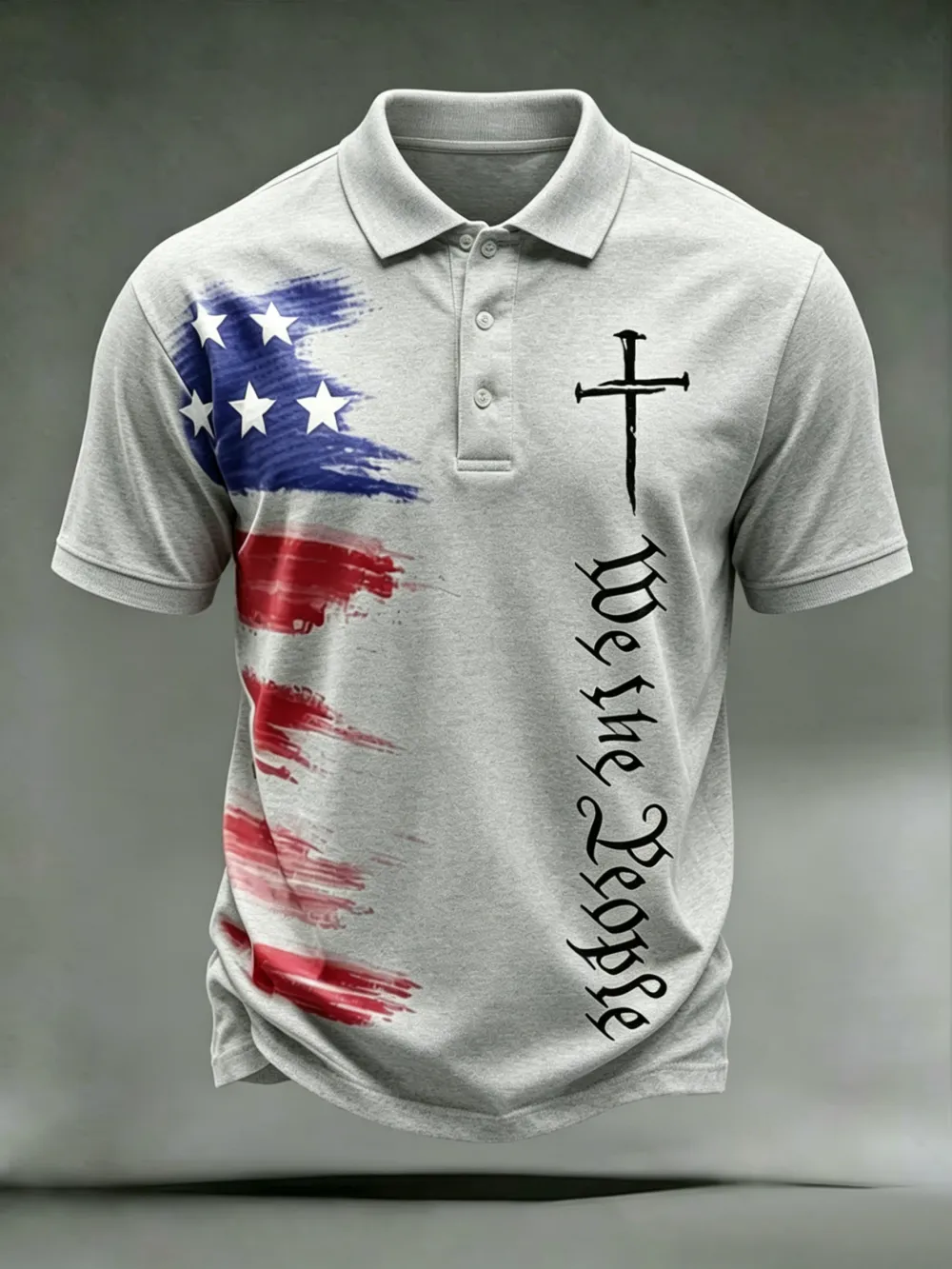 Men'S Casual 250Th Anniversary Celebration Of The Founding Of The United States Independence Day Personalized Printed Polo Shirt