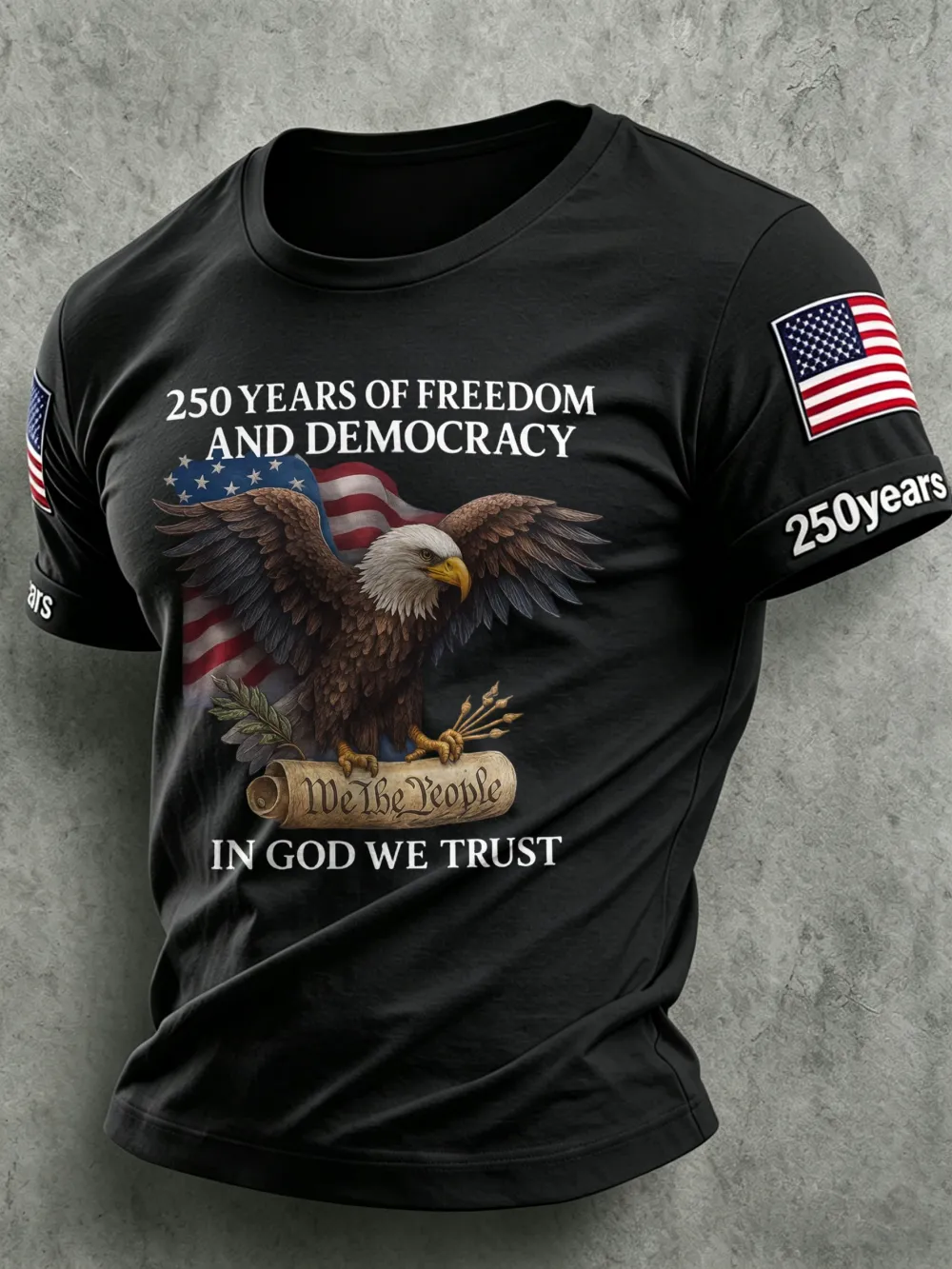 Men'S America Flag Printed Casual T-Shirt