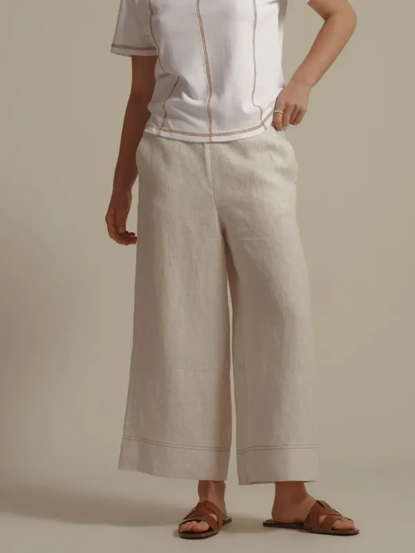 Linen Crop Pants