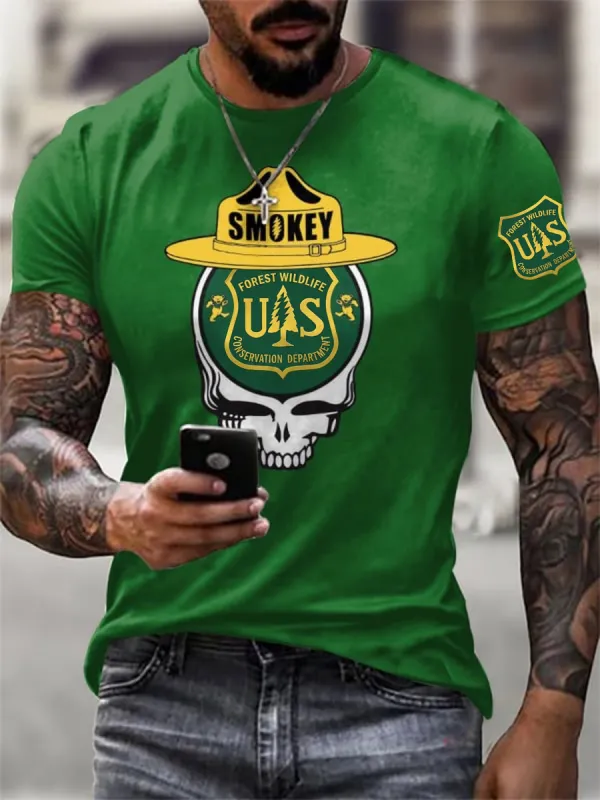 Men's Save The Forest Service Print T-Shirt