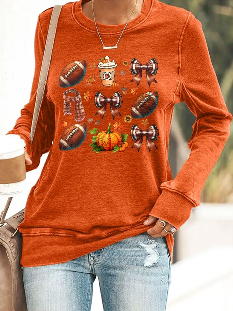 Rugby Crew Neck Long Sleeve Sweatshirts