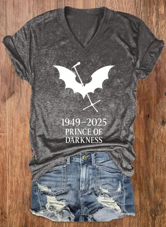 Women'S Prince Of Darkness Printed Casual T-Shirt