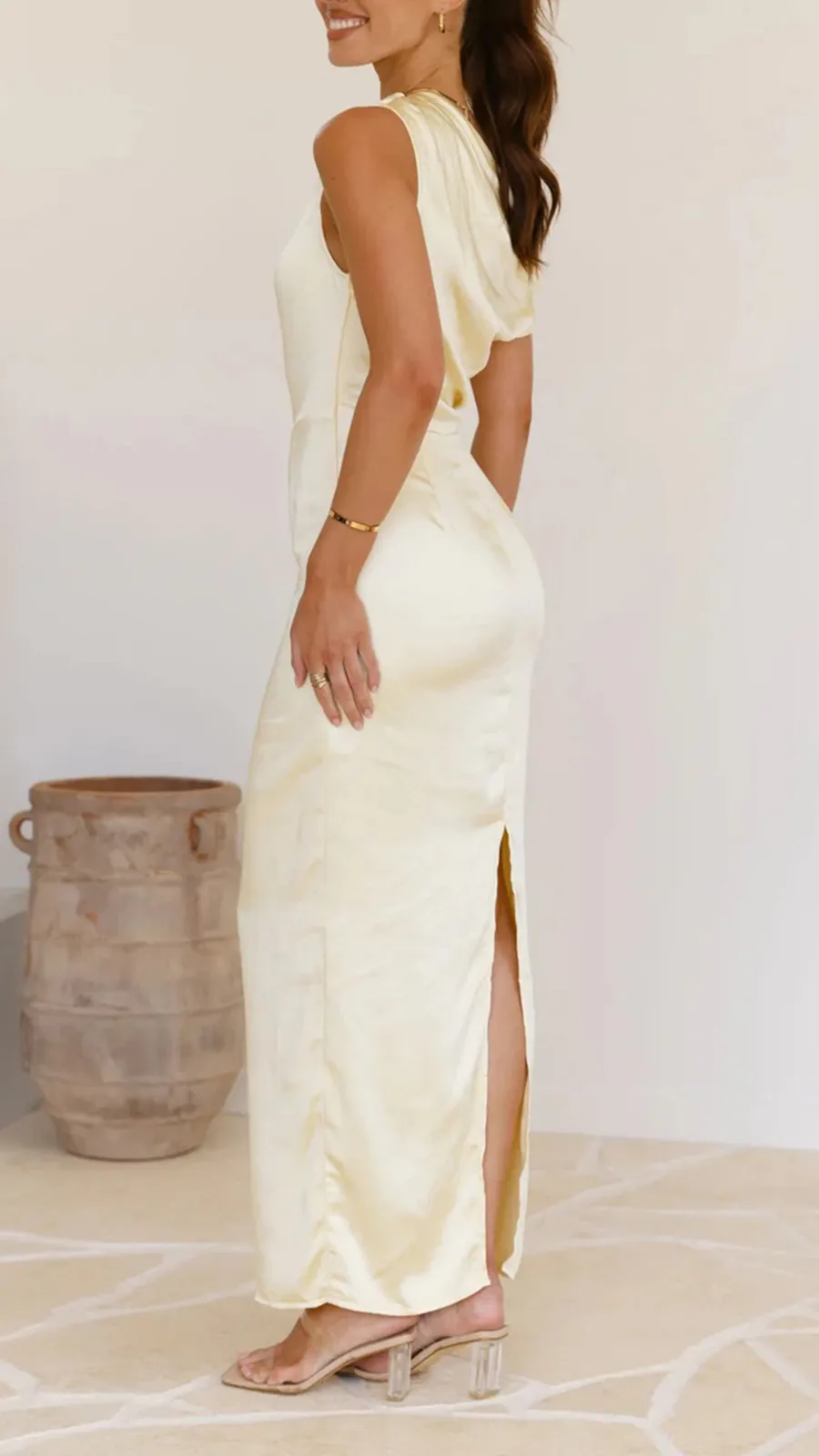 Off Shoulder Design Maxi Dress