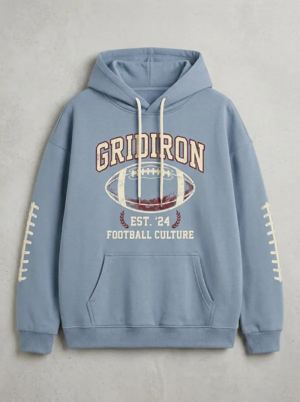 Men's American Football Gridiron Vintage Hoodie