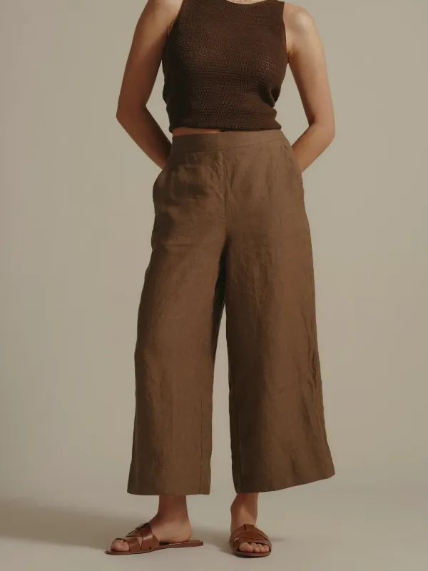 Linen Crop Pants