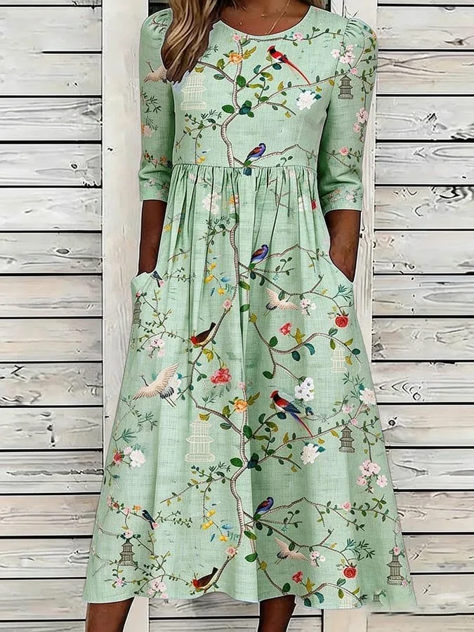 Women's floral printed casual dress