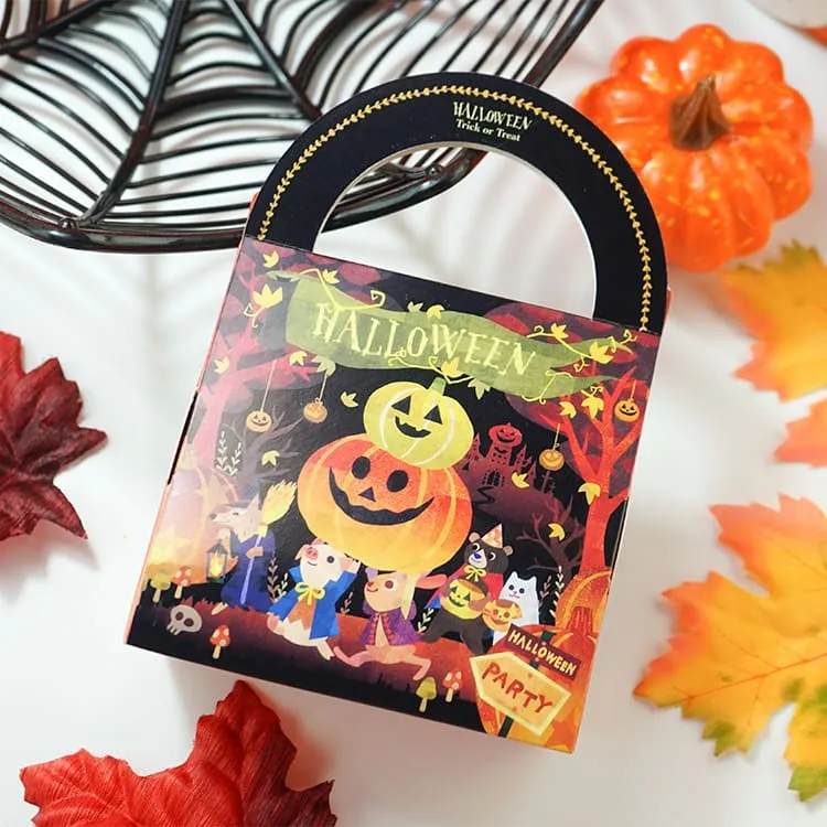 5Pcs Happy Halloween Candy Packaging Box/Cookie Tote Bag