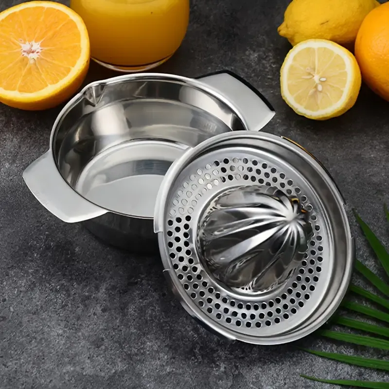 Silvery Stainless Steel Manual Citrus Juicer