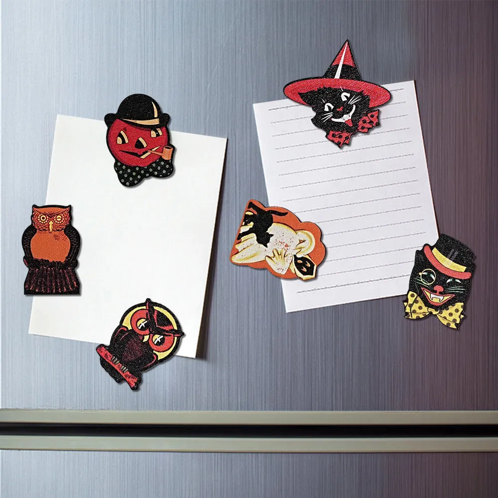 6 Pcs Ghost Wooden Magnetic Fridge Magnet
