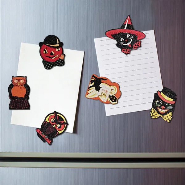 6 Pcs Ghost Wooden Magnetic Fridge Magnet