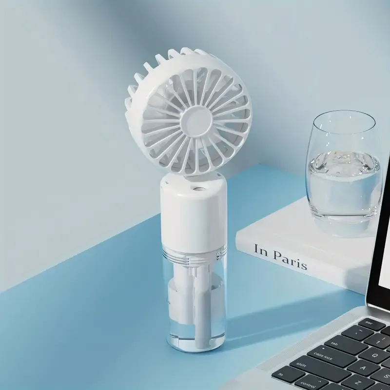 Mini Foldable Handheld Fan With Spray Mister