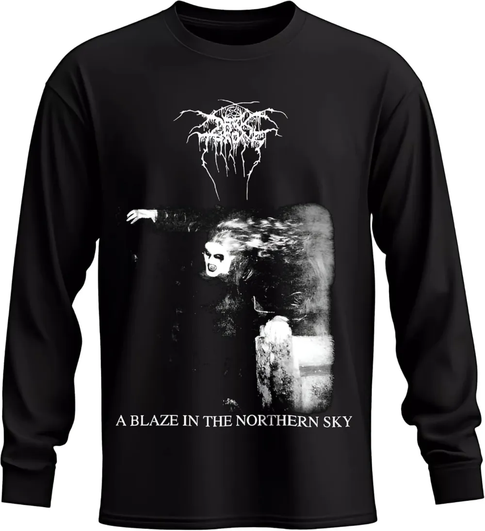 Men's A Blaze in The Northern Sky Printed Long Sleeve T-Shirt