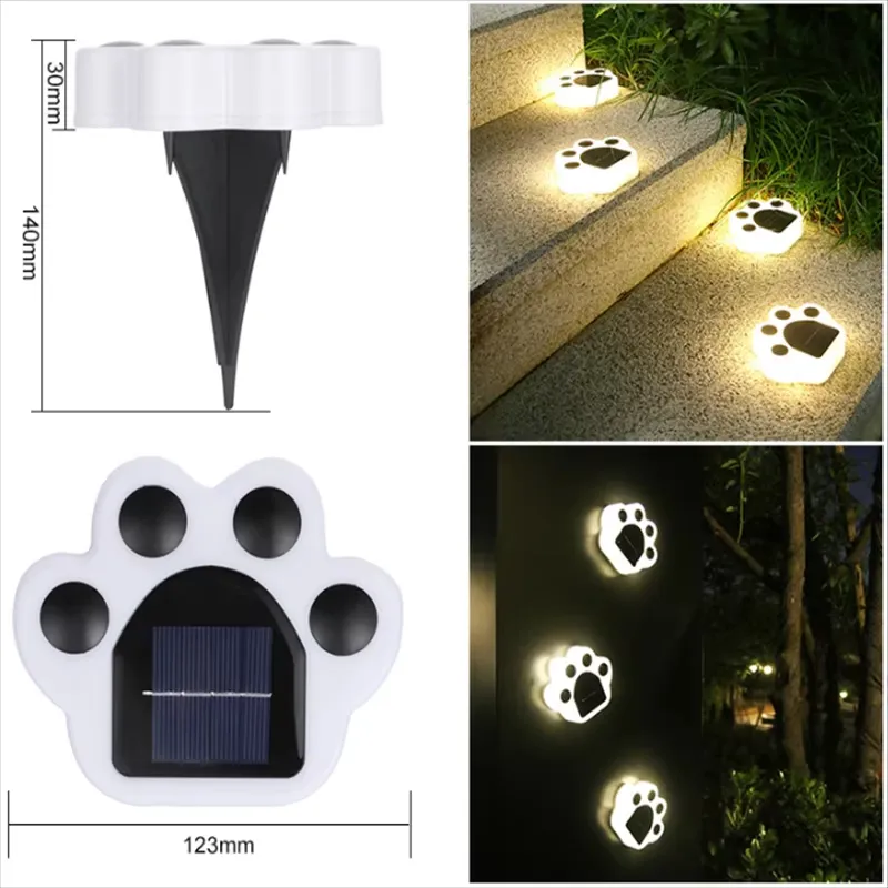 Solar Animal Paw Print Light