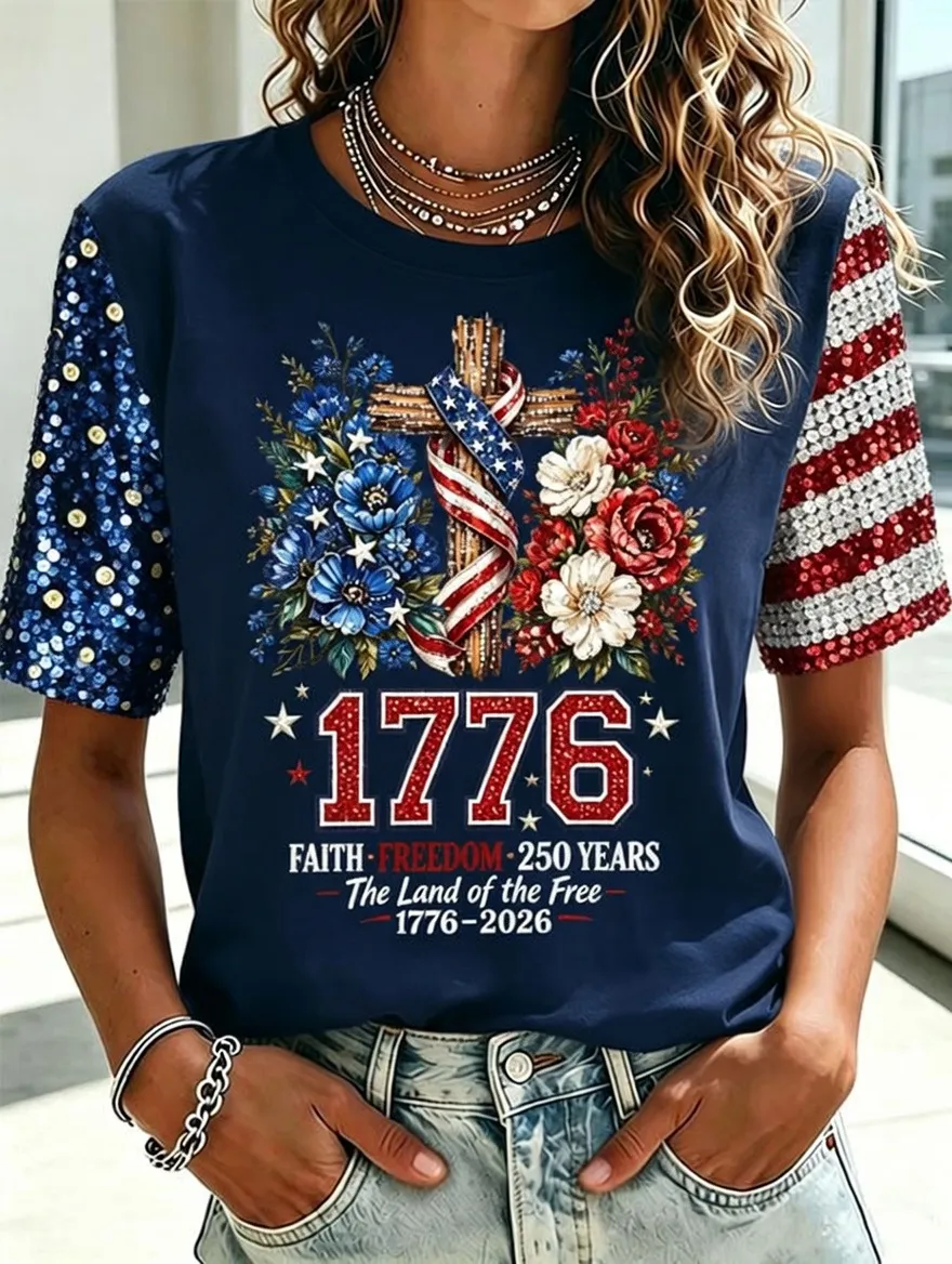 Women's 250th Anniversary Independence Day Art Print Shirt