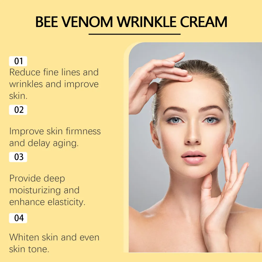 Wiyun Bee Venom Skincare Cream – gently nourishes and cares for facial skin, keeping it moisturized, hydrated, soft and tender.