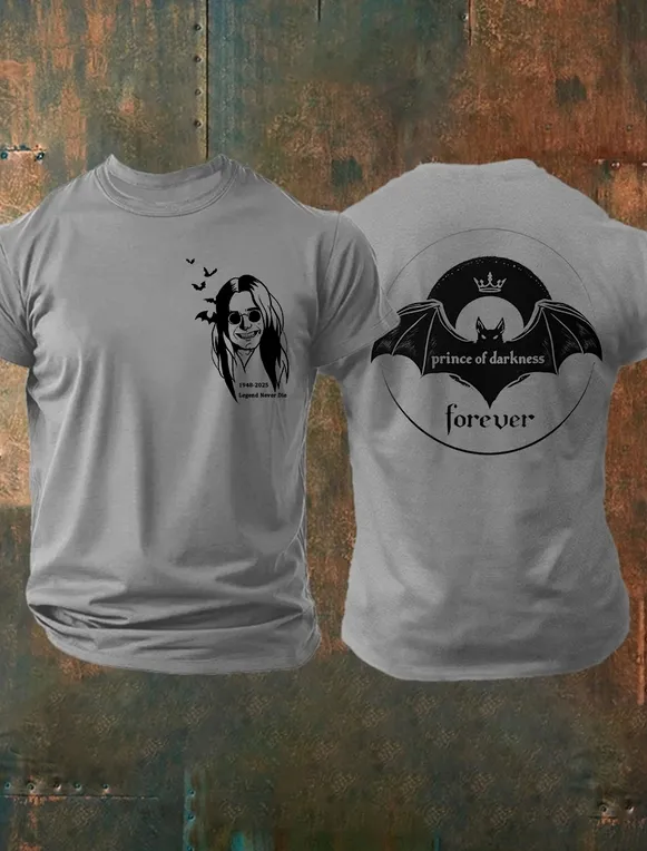 Men'S Prince Of Darkness Forever Rip Legend Ozzy Osbourne Memorial Tee