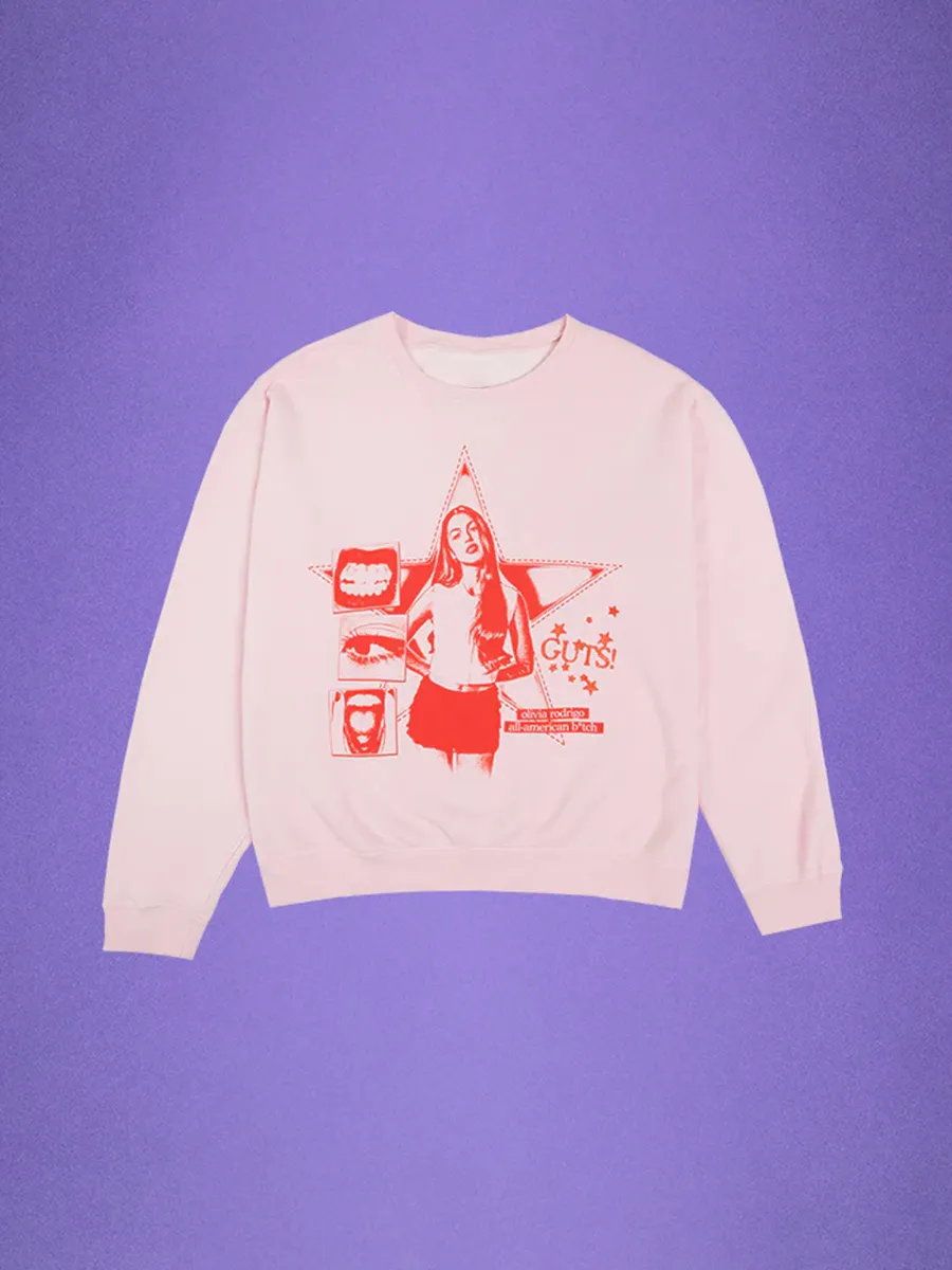 GUTS World Tour Crewneck Pullover In Pink