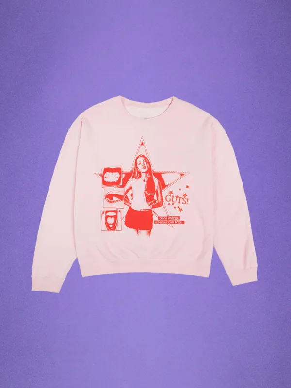 GUTS World Tour Crewneck Pullover In Pink