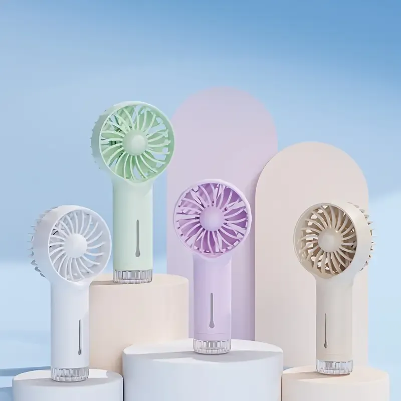 Portable Handheld Fan with Ice Mist Spray - 3 Speeds