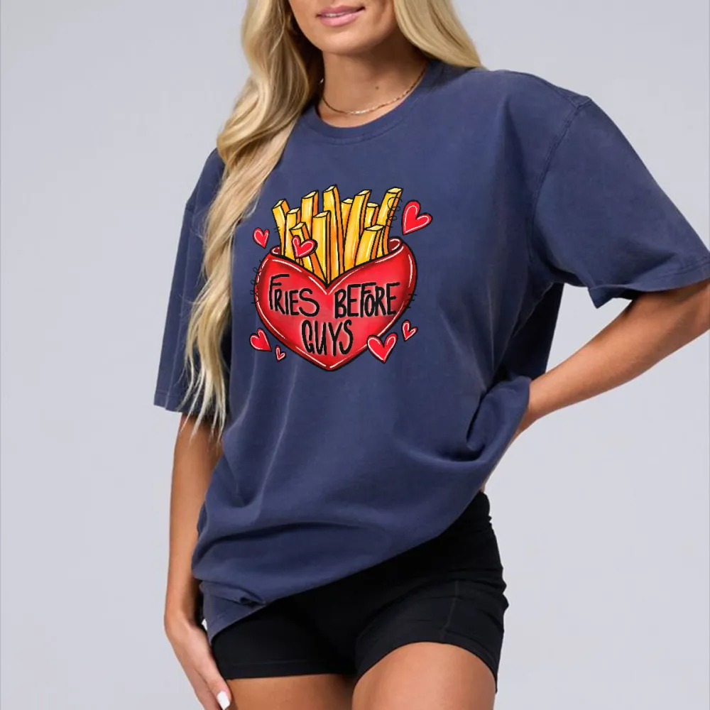 A Red Heart Filled With Fries Sweatshirts