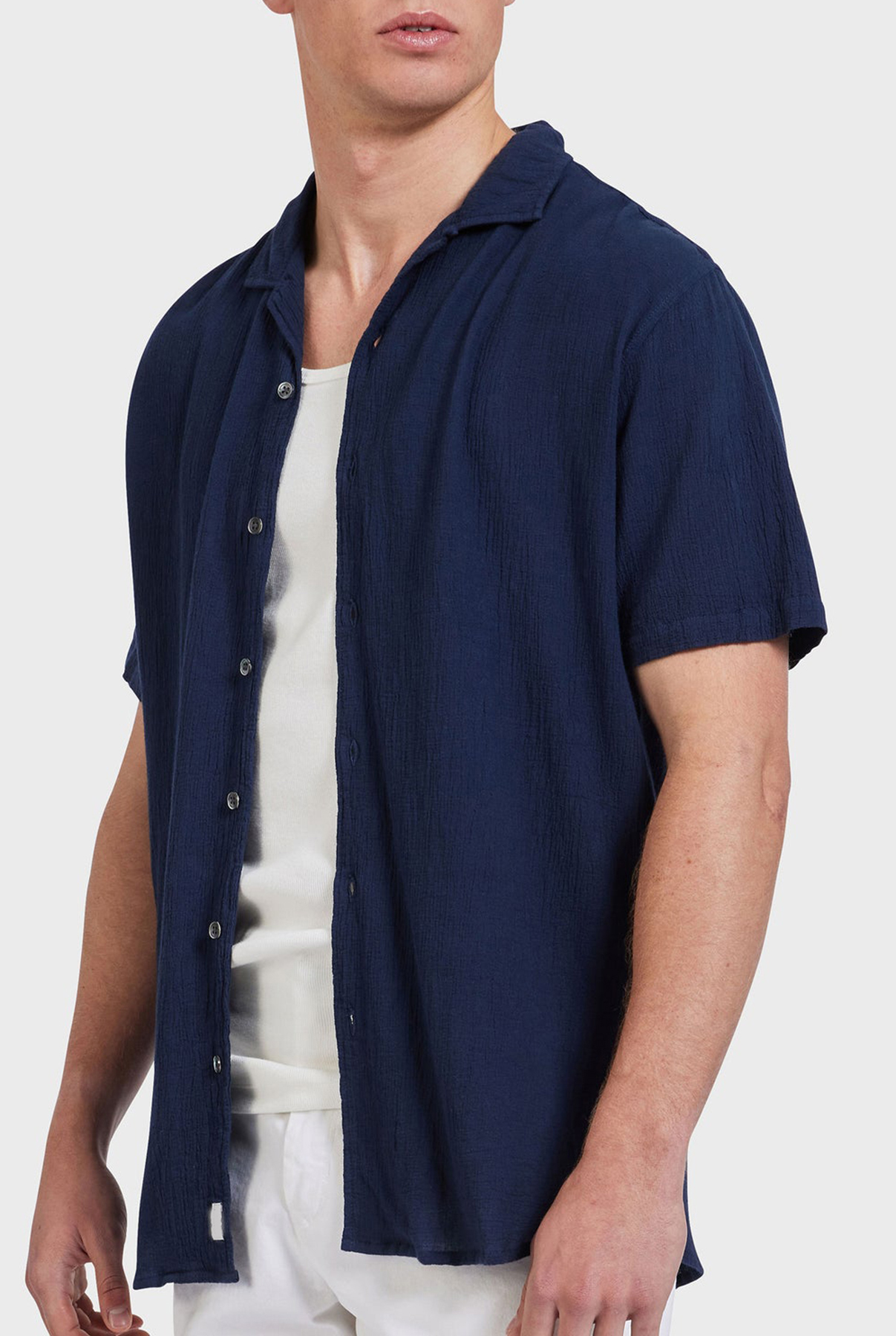 Bedford Short Sleeve Shirt- Peach