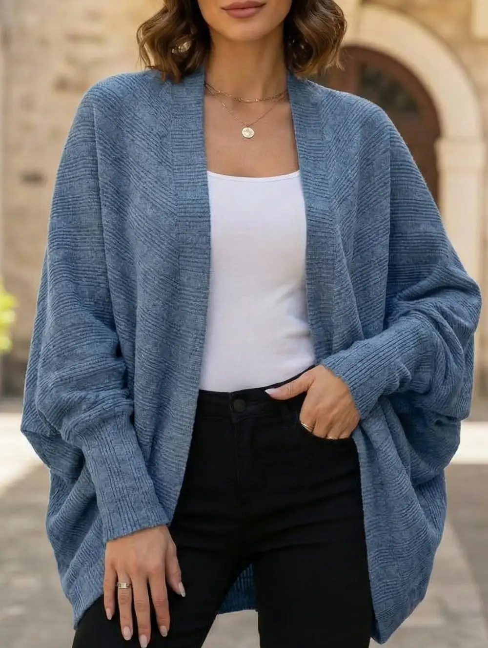 Mid Length Knitted Cardigan