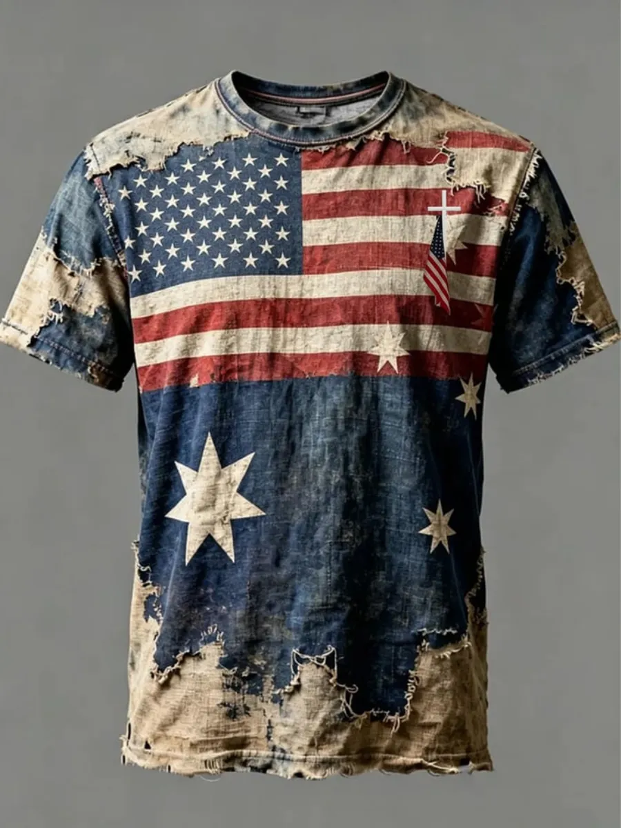 Men's 250th Anniversary Vintage Printed T-shirt