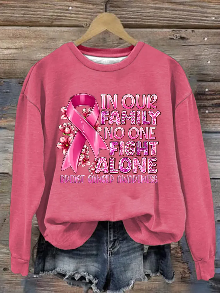 Letter Printed Round-Neck Sweatshirts