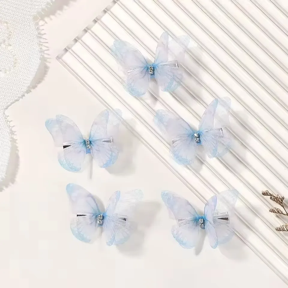 Creative Realistic Butterfly Colorful Hairpin