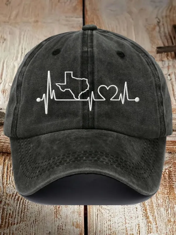 Unisex Texas Love Print Baseball Cap