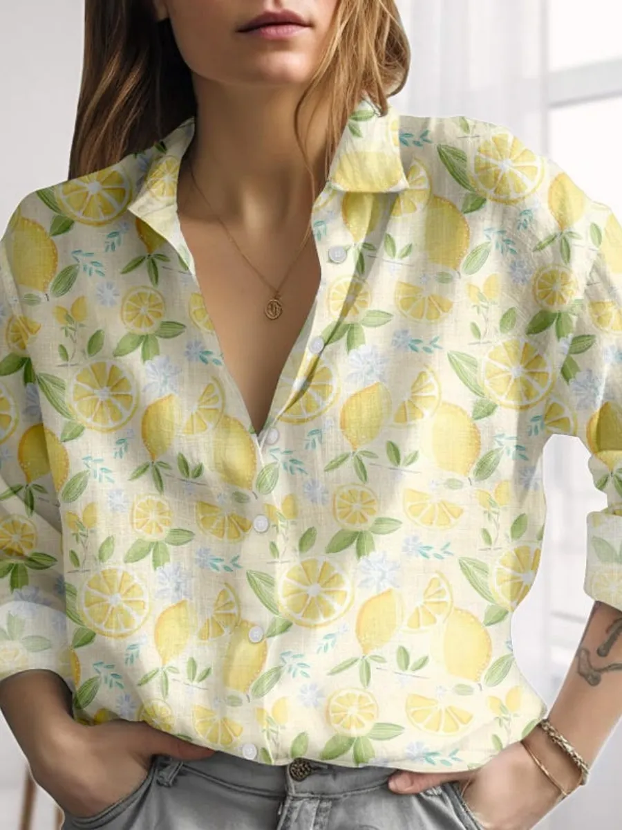Lemon Print Shirt