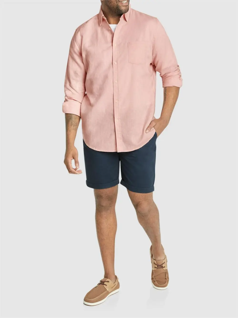 Men's Relaxed Linen Long Sleeve Shirts