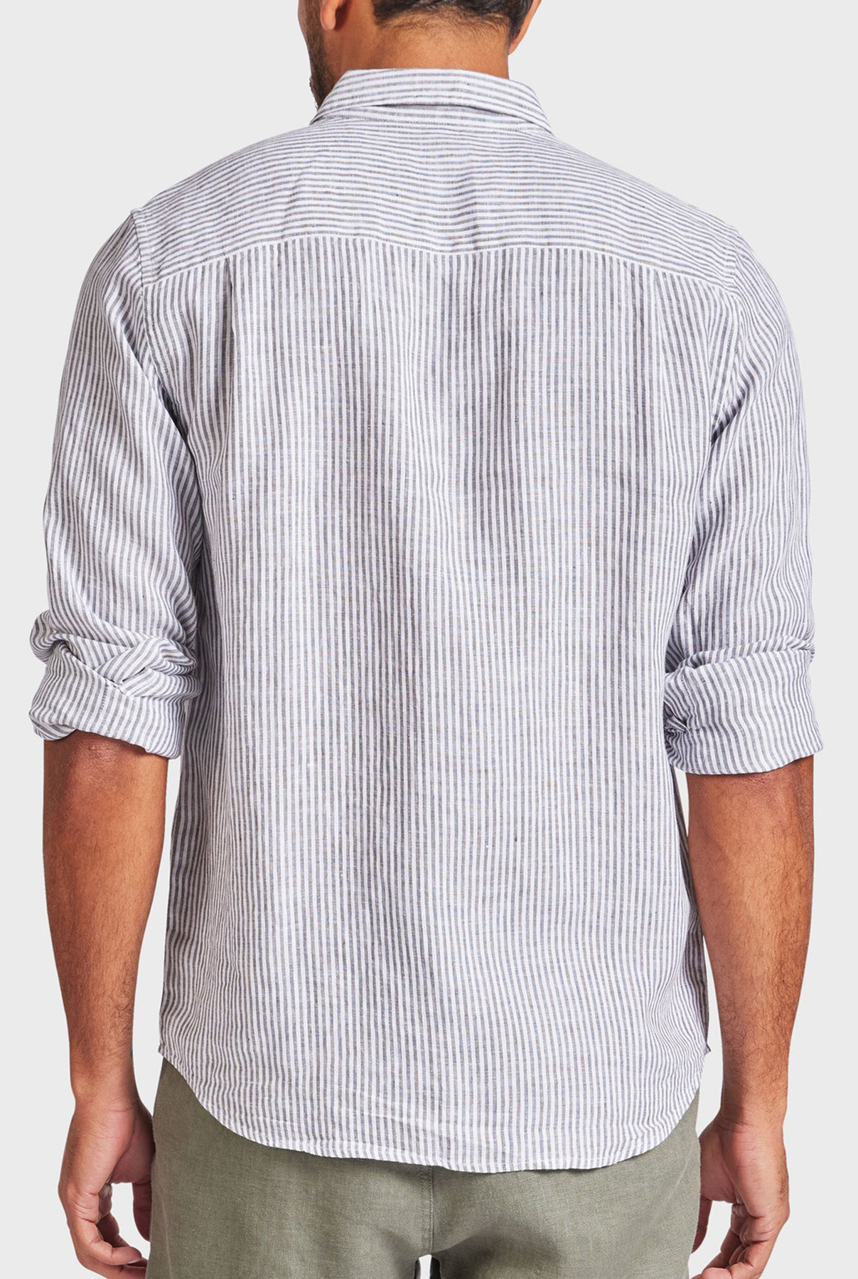 Rory Linen Shirt- Smoke pine