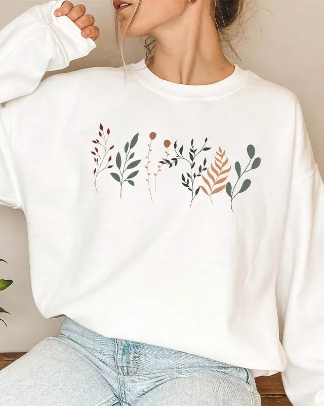 Pastel Wildflower Botanical Sweatshirt