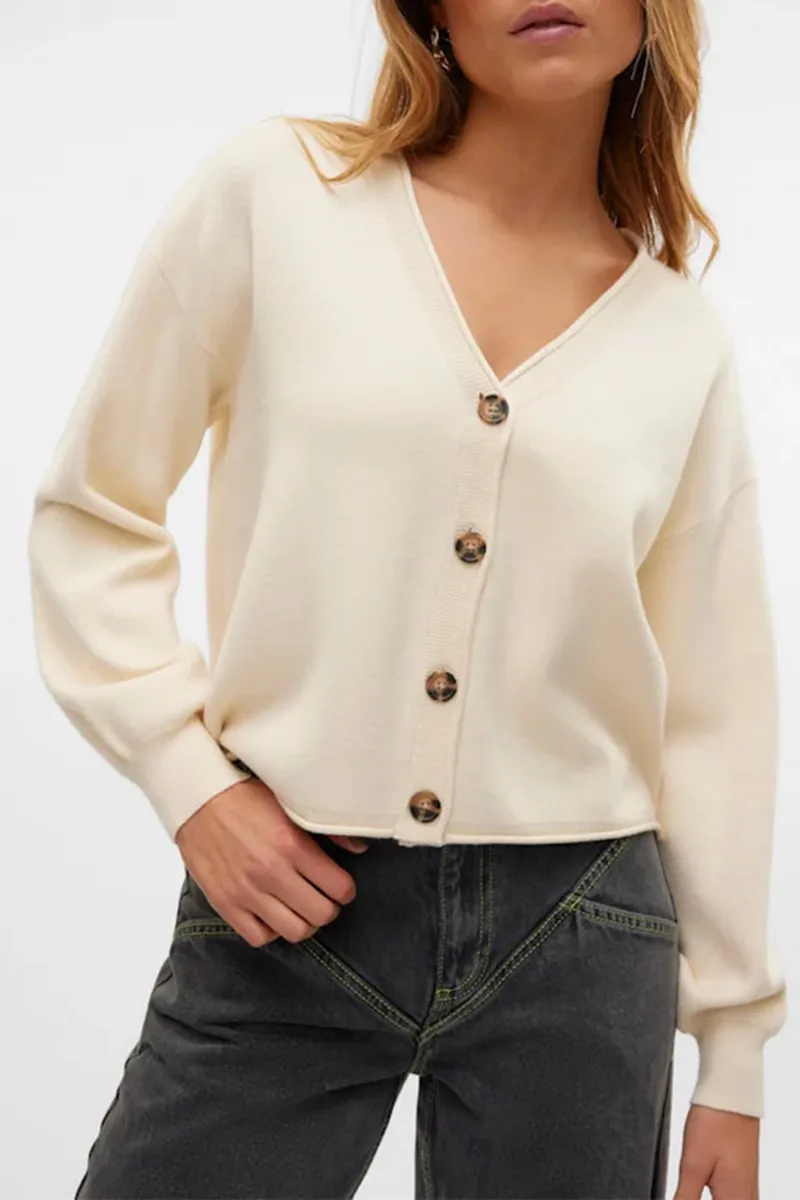 V-Neck Button Down Cardigans