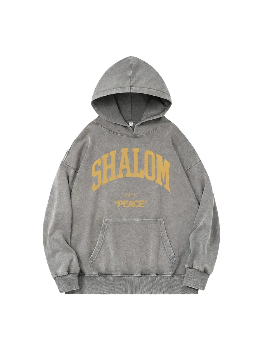 Retro Style Letter Print Hoodie