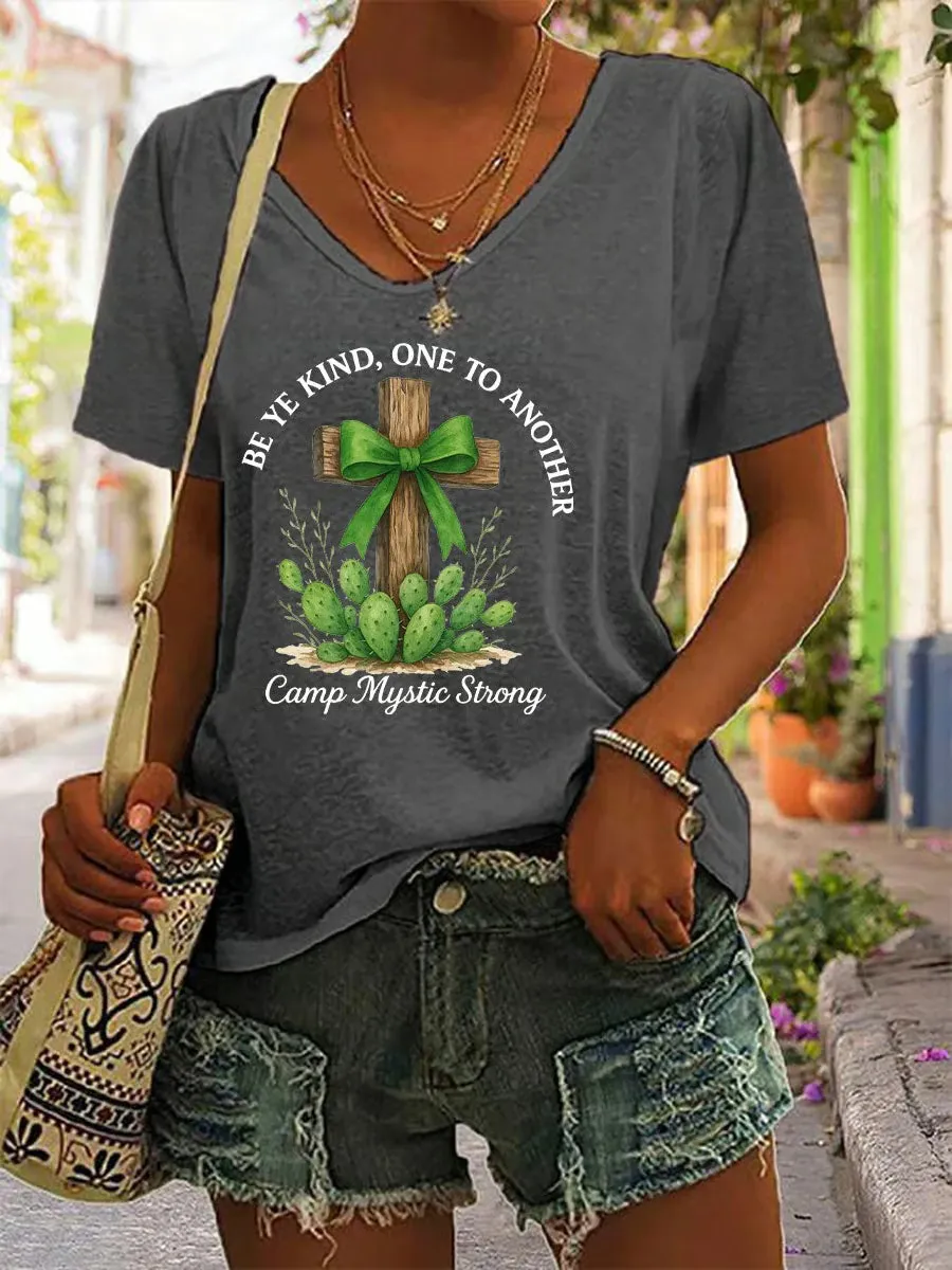 Women's Camp Mystic Strong Printed Casual T-Shirt