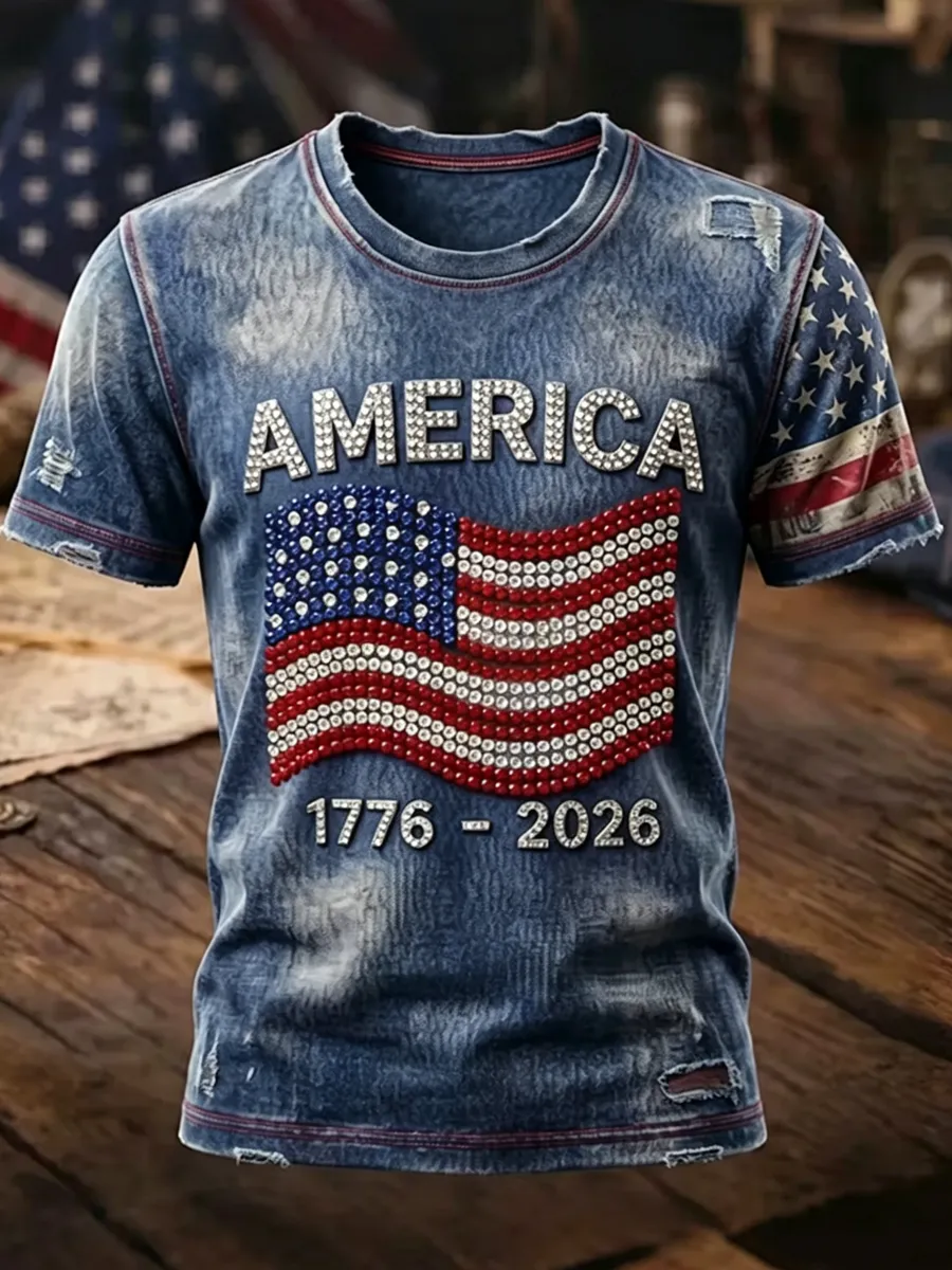 Men's Retro Faith 250th Anniversary American Short-Sleeve T-Shirt