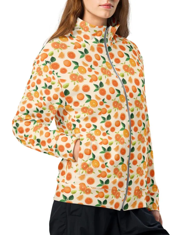Citrus Fruit Pattern Casual Jacket