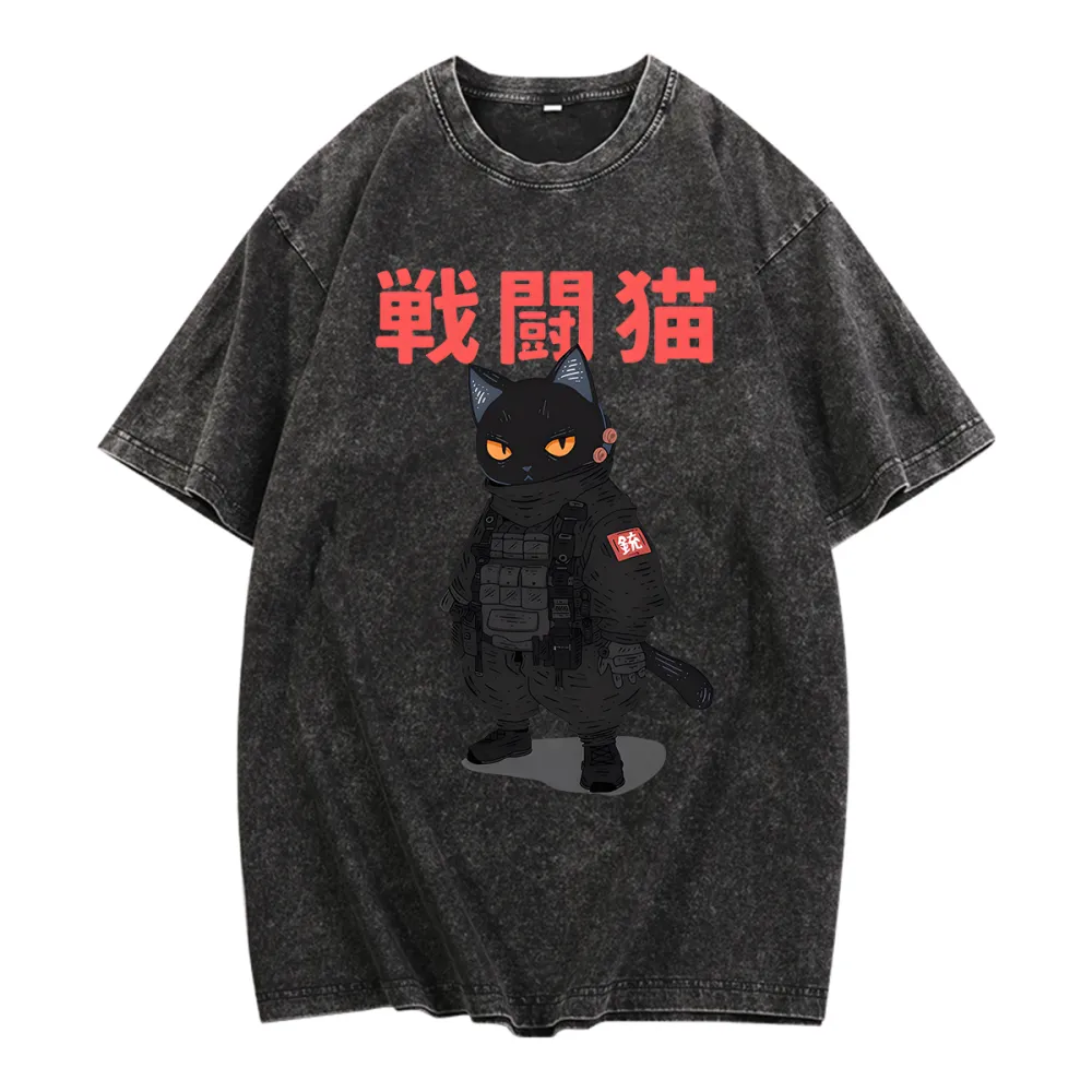 Round Neck Printed Short Sleeved T-Shirt